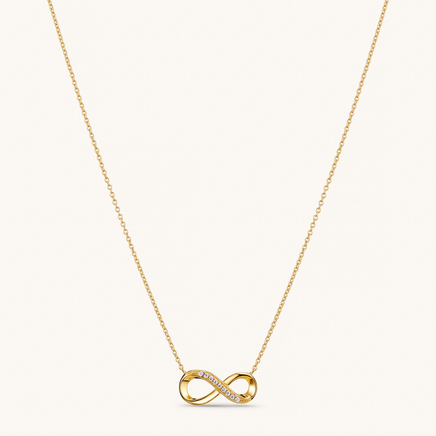 Crystal Infinity Necklace Gold - Main Image