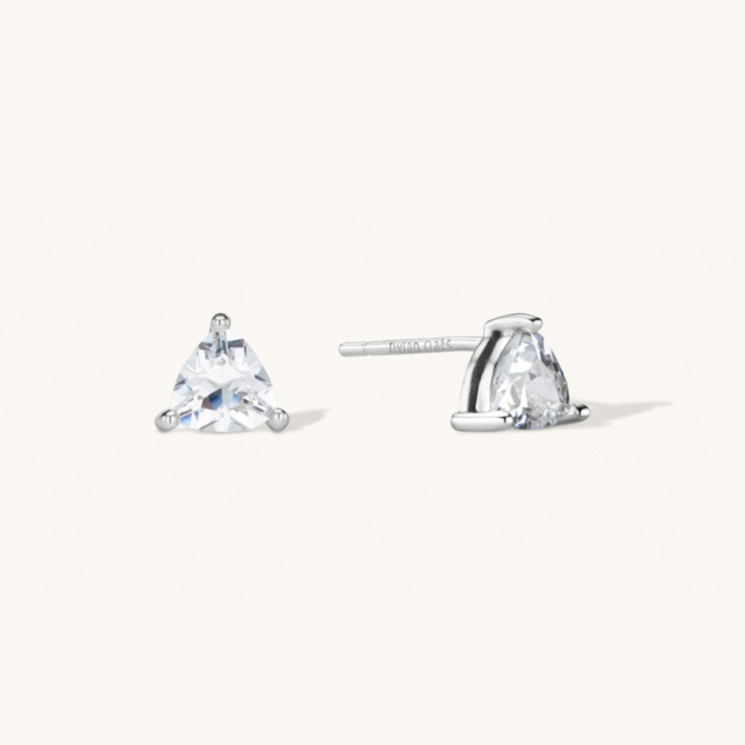 Diamond Trio Stud Earrings Silver – Dylan Oaks