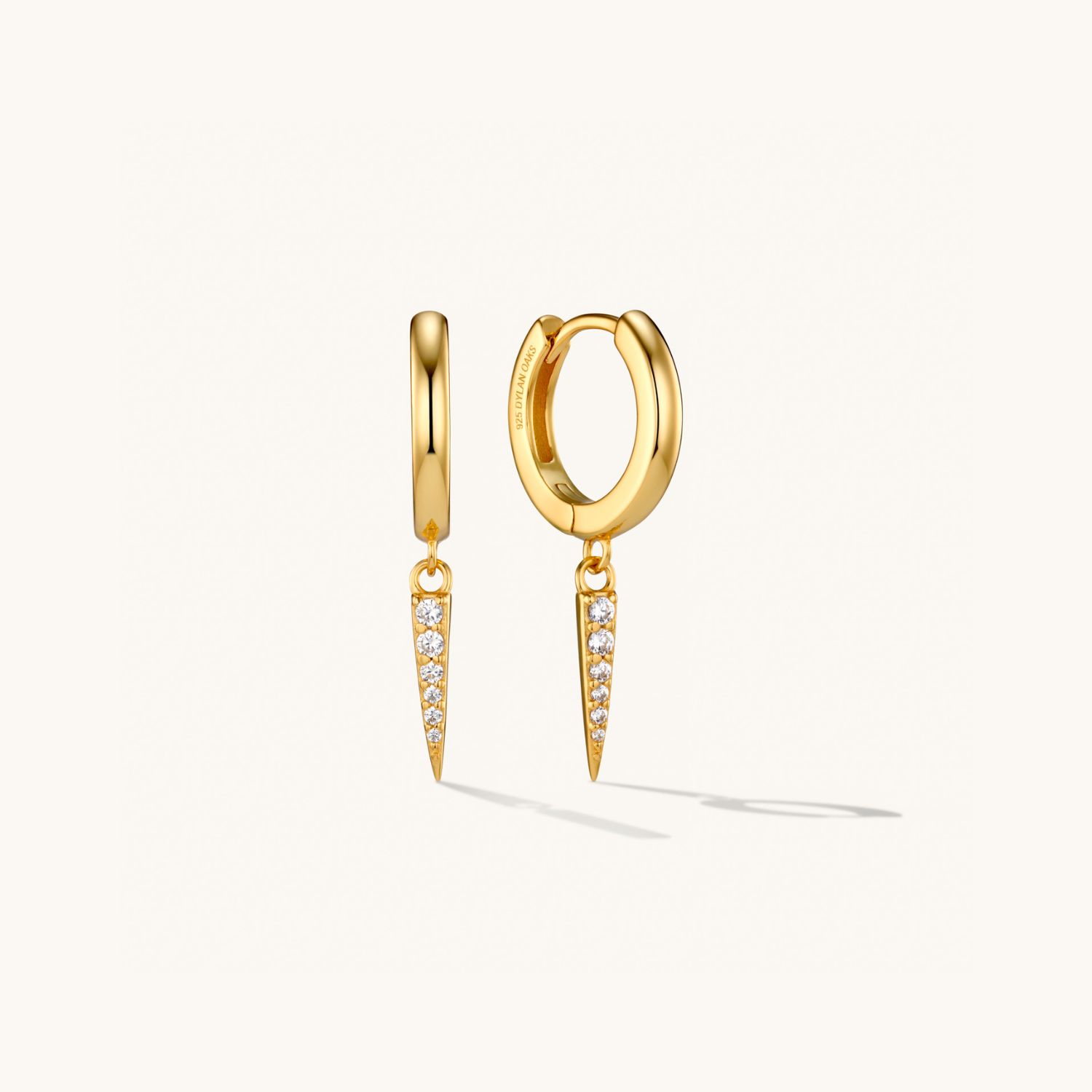 Pave Drop Earrings Gold – Dylan Oaks