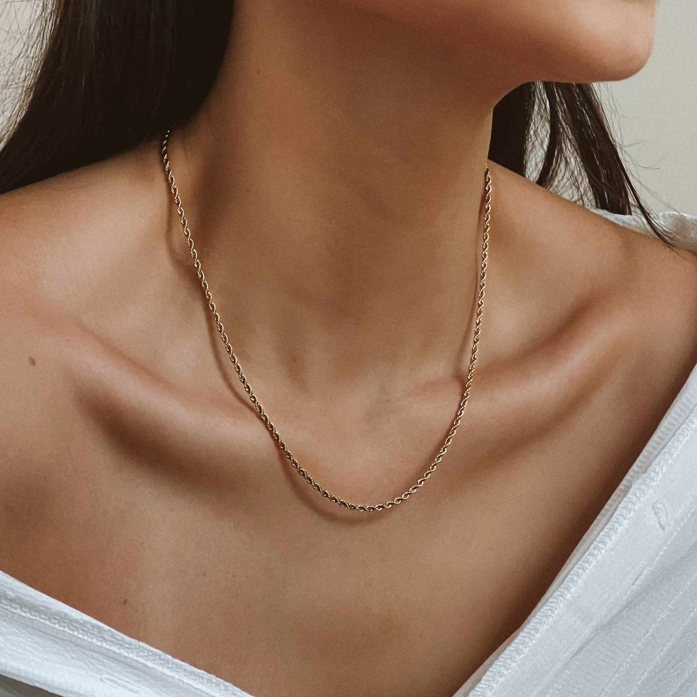 Dylan Oaks Rope Chain Rope Necklace In Gold – Dylan Oaks