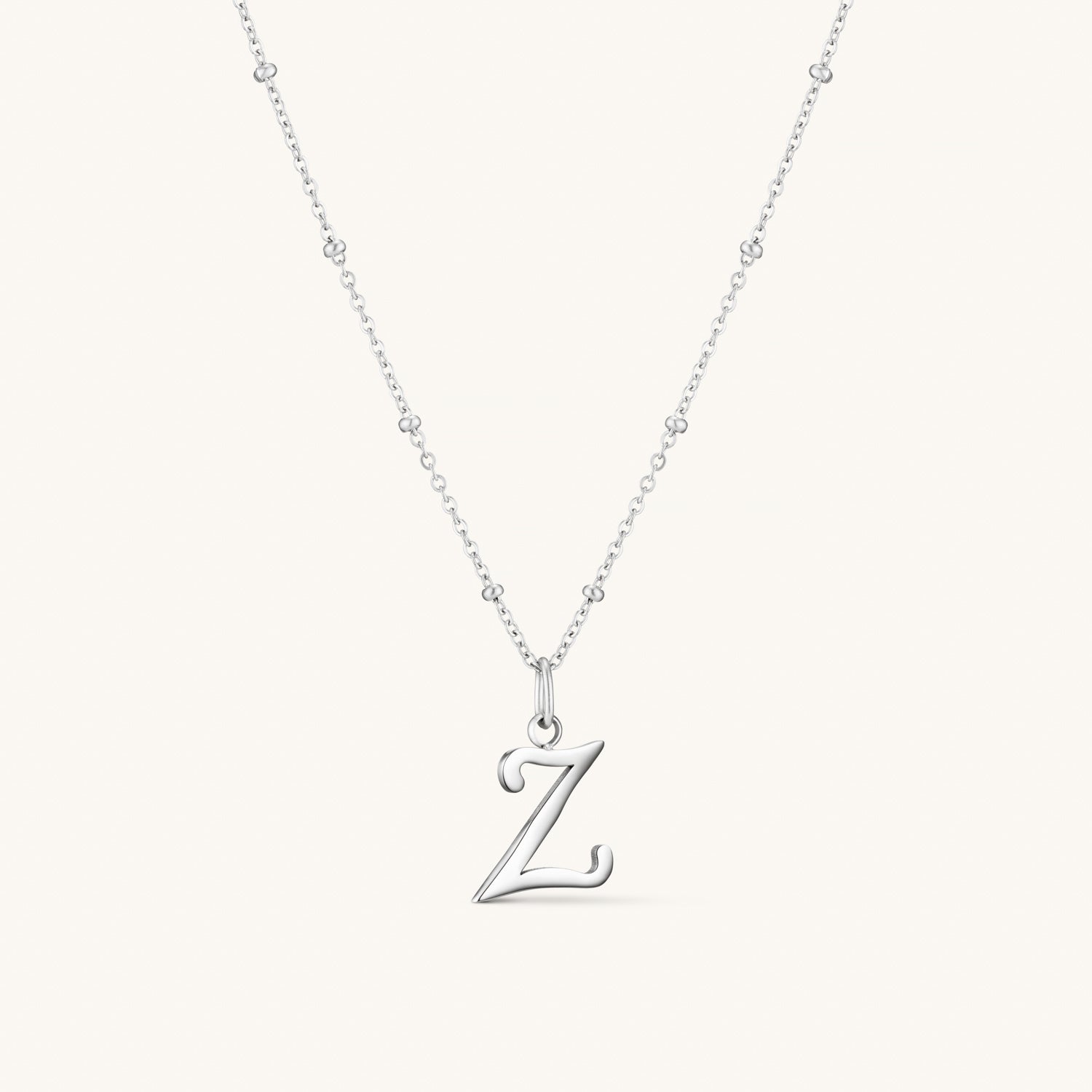 Z Script Initial Necklace Silver – Dylan Oaks