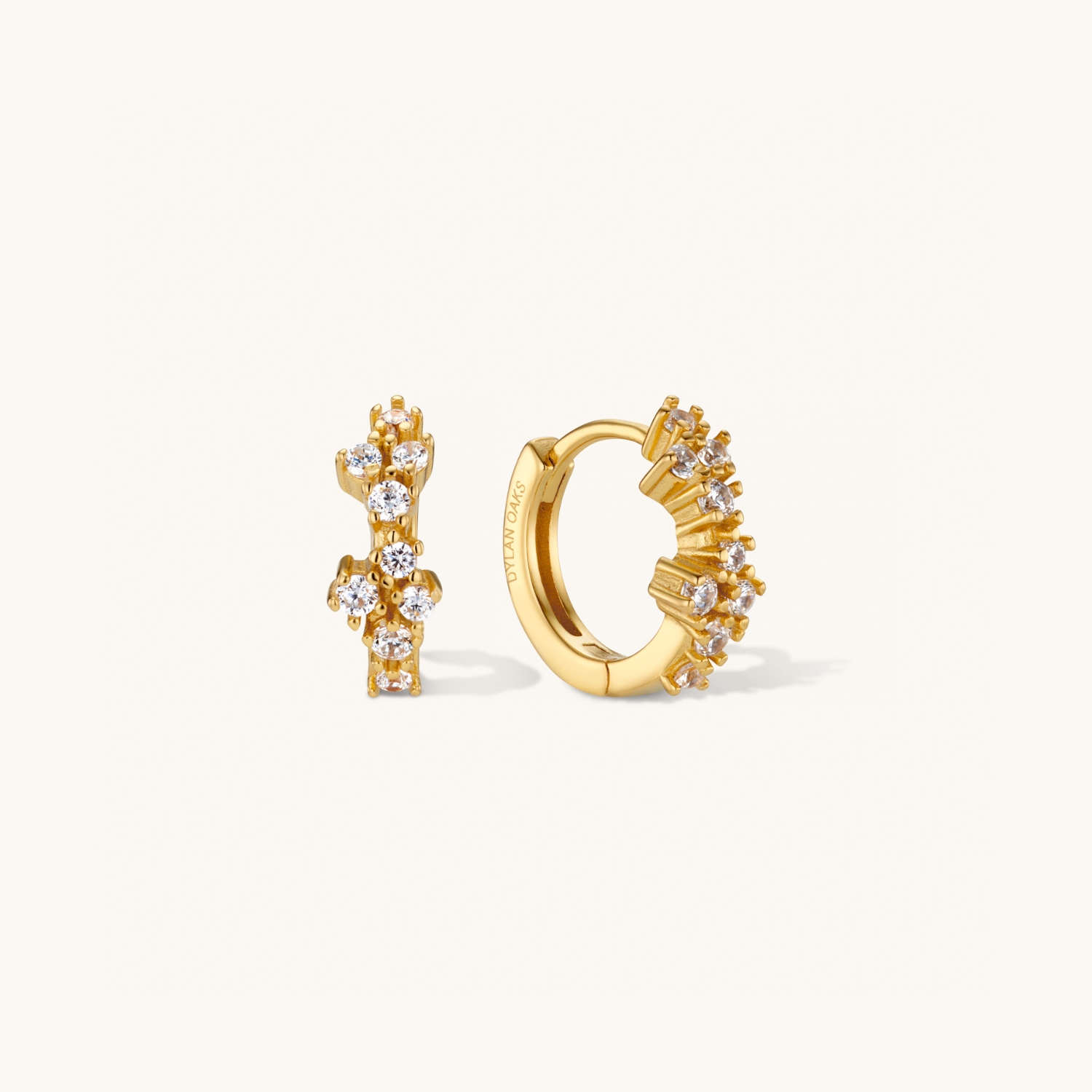 Crystal Infinity Hoop Earrings Gold – Dylan Oaks
