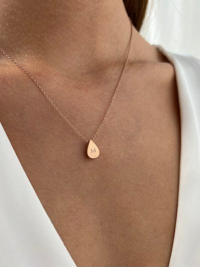 Teardrop Necklace in Rose Gold