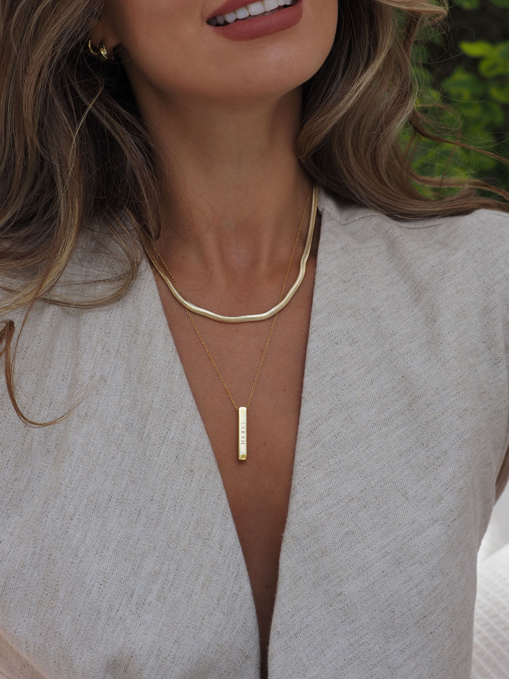 Fine Herringbone Necklace In SIlver