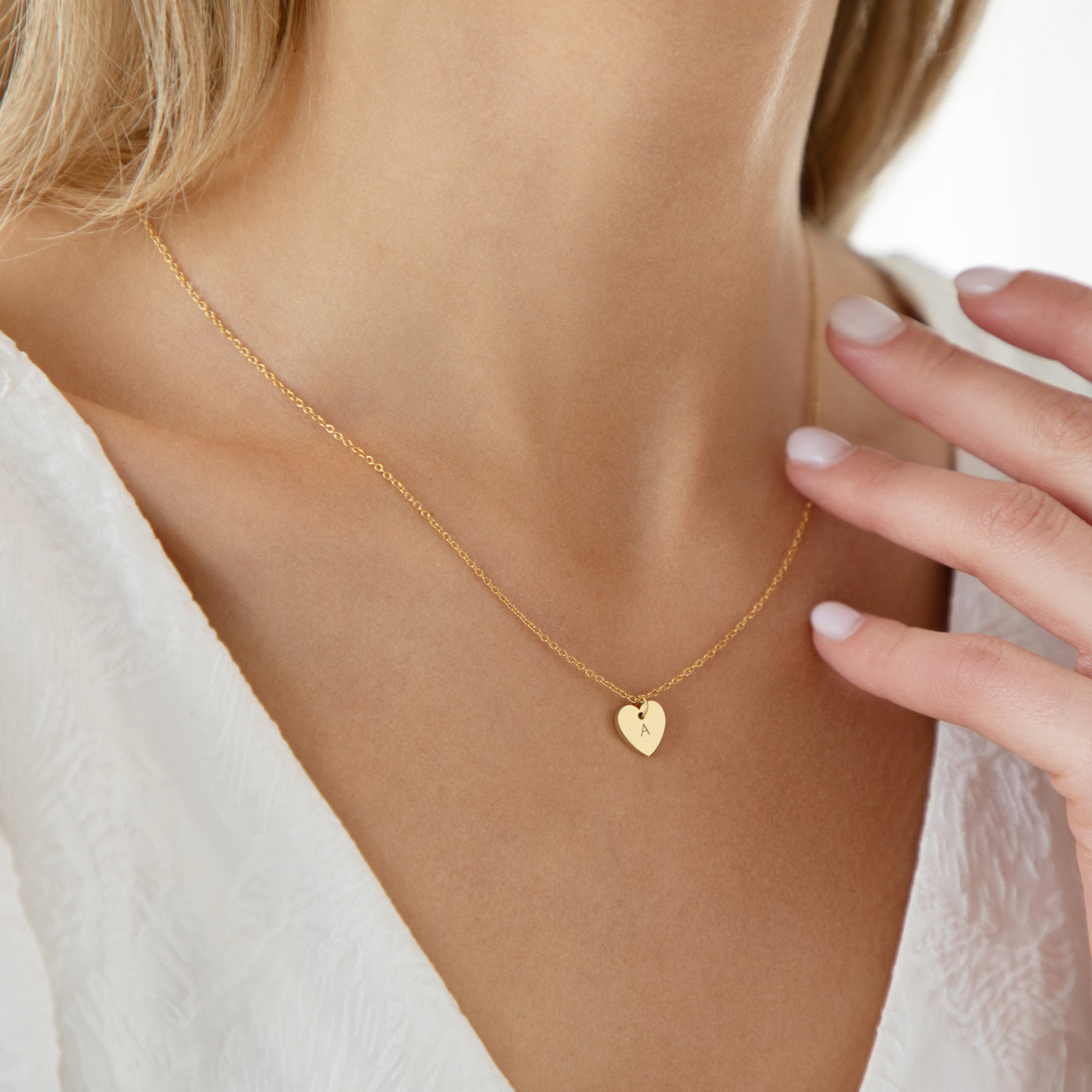 Amore Heart Necklace in Gold