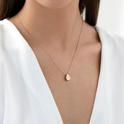 Teardrop Necklace in Rose Gold