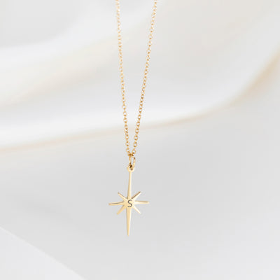 North Star Necklace in Gold