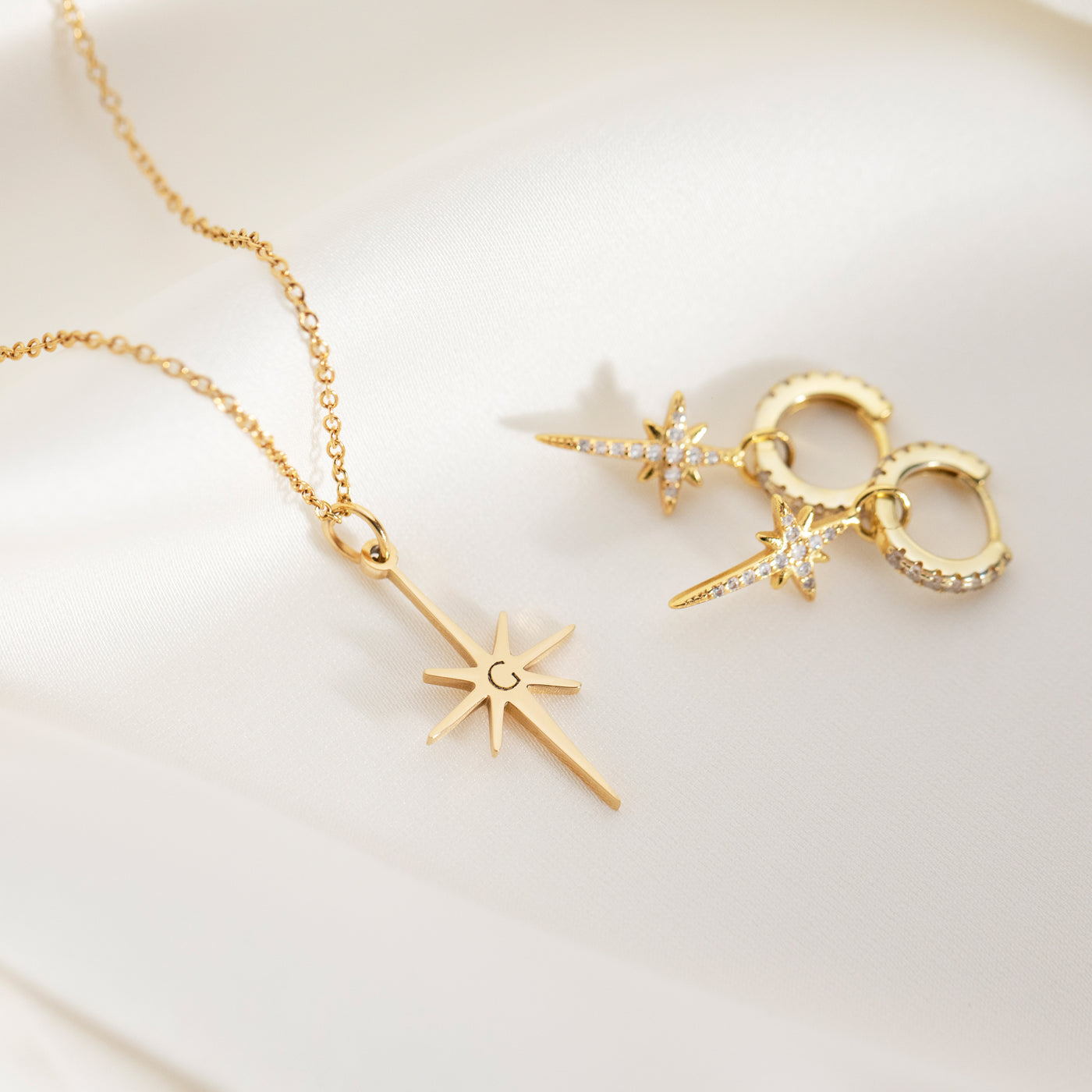 North Star Necklace in Gold