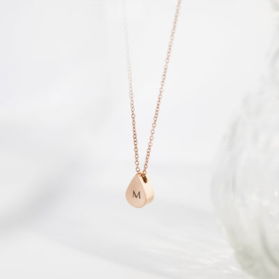 Teardrop Necklace in Rose Gold